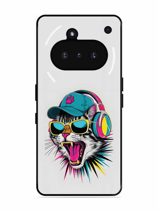 Nothing Phone 3A Neon Pop Art DJ Cat Vibe