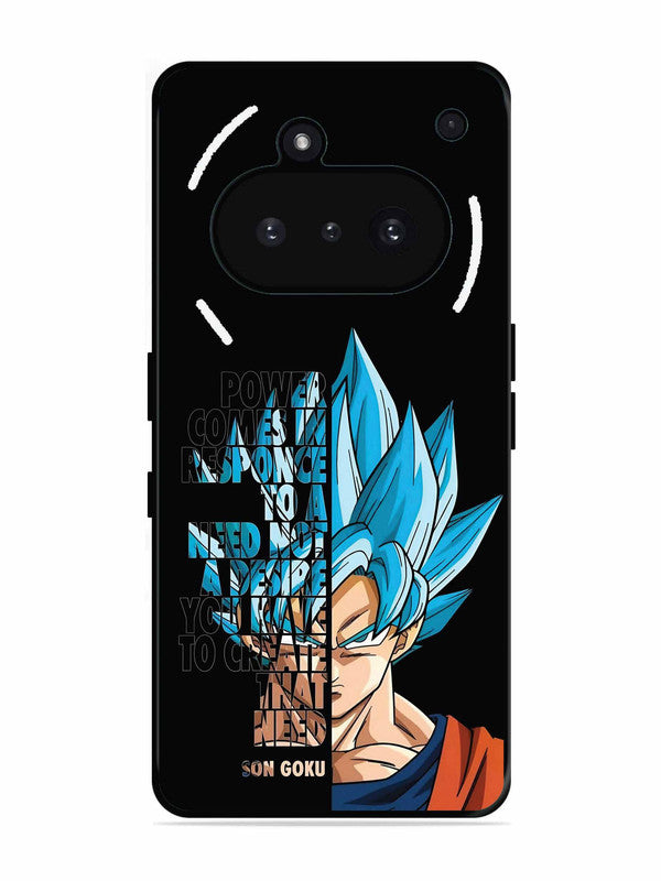 Nothing Phone 3A Son of Goku Blue Motivational Art
