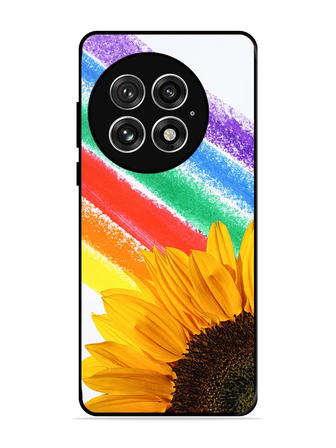 OnePlus 13 Sunflower on Colourful Lines