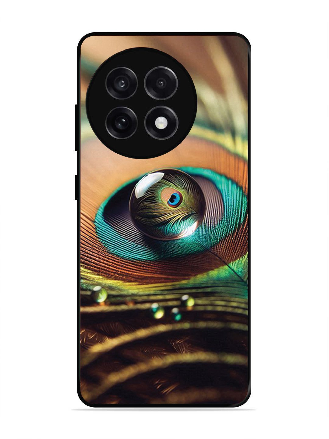 OnePlus 13R Water Drop On Peacock Feather