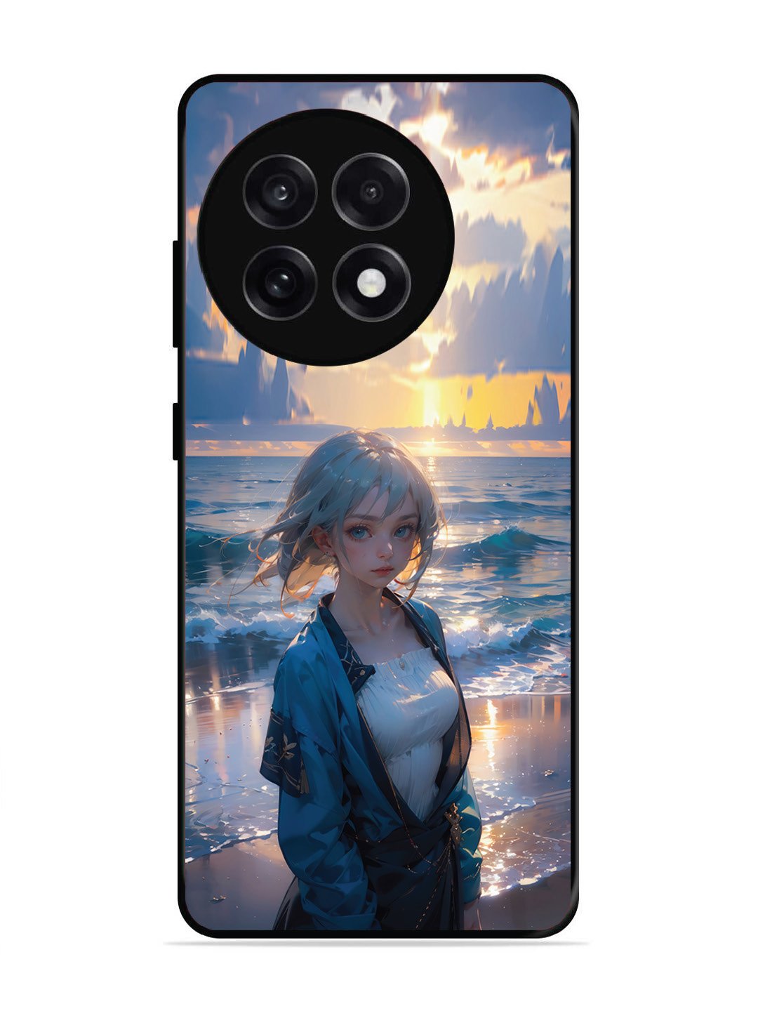 OnePlus 13R Anime Girl Beach Ocean Waves