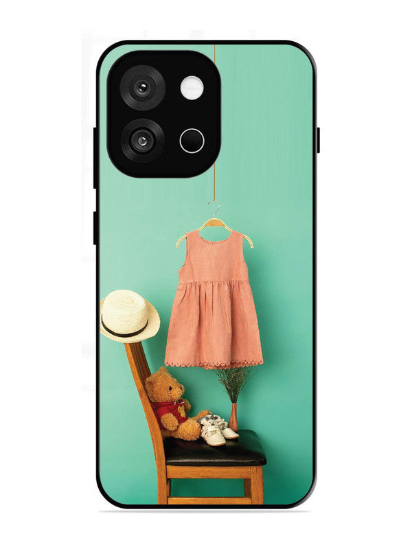 OnePlus 13s 5G Trendy dress for girl near toy bear