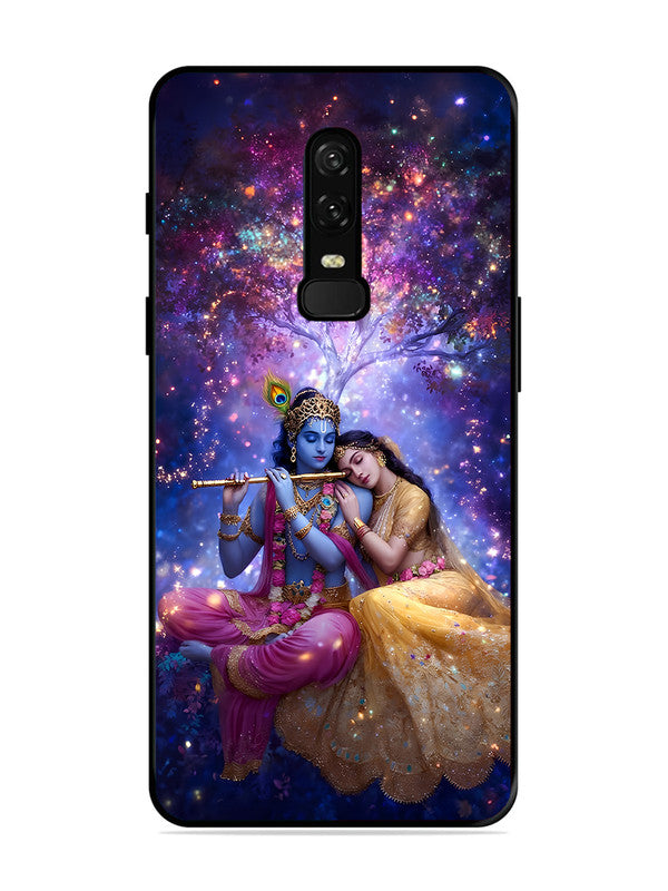 OnePlus 6 | 2D Metal | Radha Krishna Enjoying Flute | ON-6-459