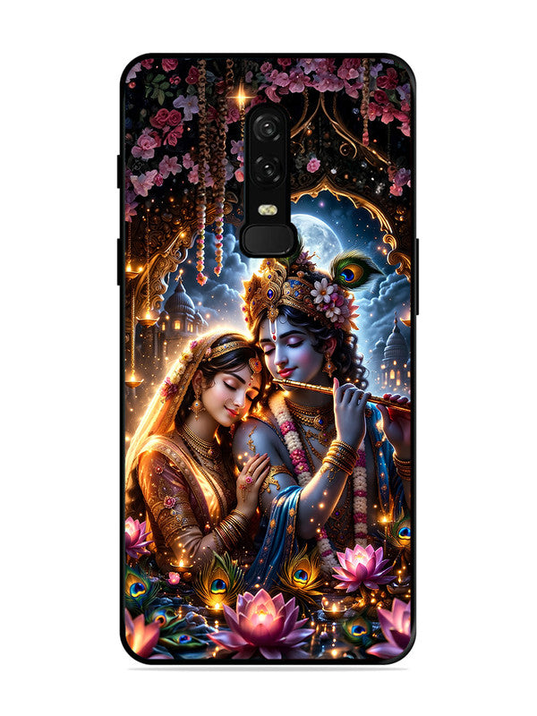 OnePlus 6 | 2D Metal | Radha Krishna Enjoying Flute 2 | ON-6-461