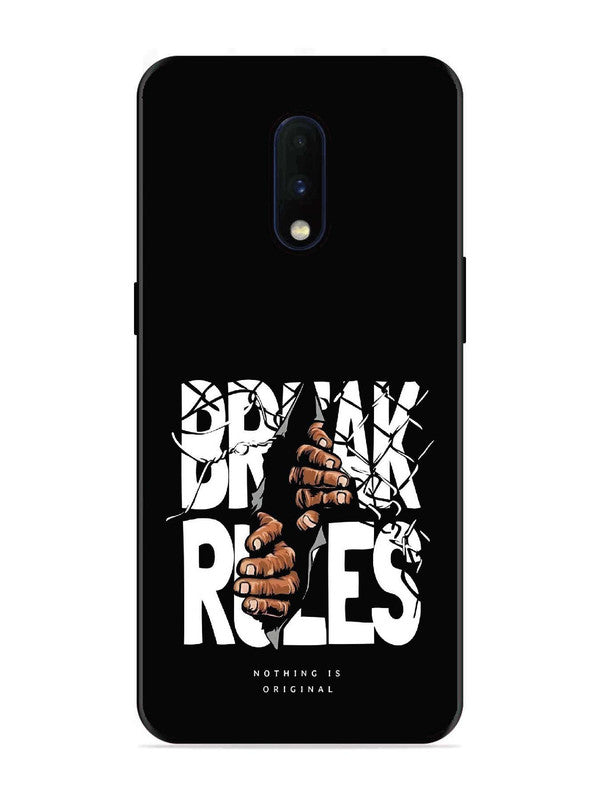OnePlus 6T Break Rules Gritty Typography Art