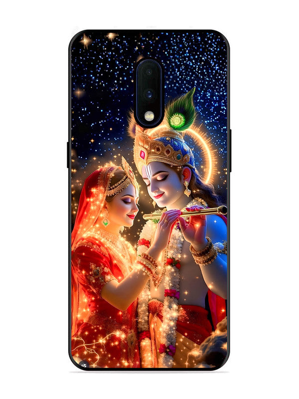 OnePlus 7 | 2D Metal | Radha Krishna posing with flute | ON-7-462