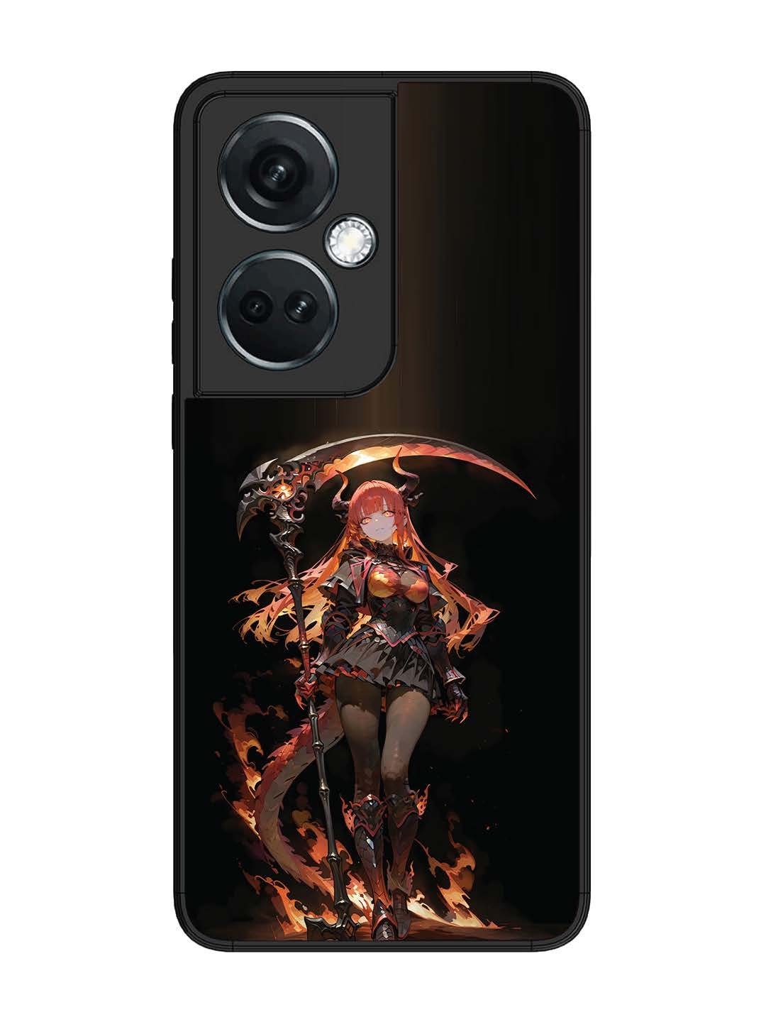 OnePlus Nord CE 3 Lite anime-girl-sycthe-red-hair-horn