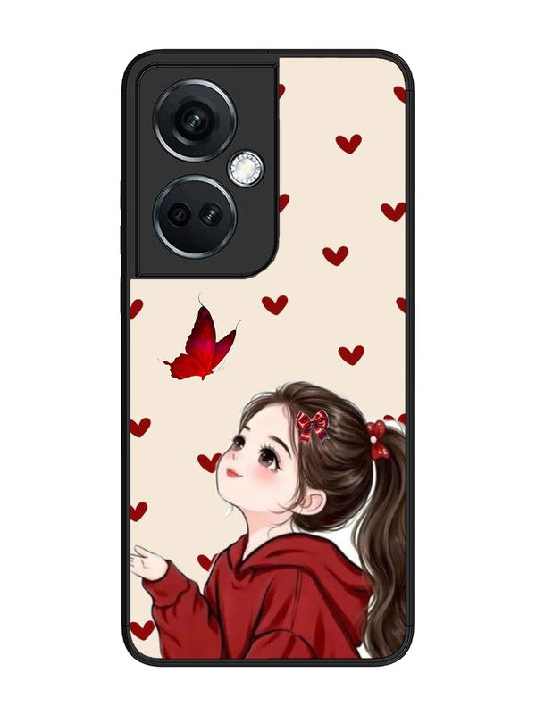 OnePlus Nord CE 3 Lite Beautiful girl with red butterfly