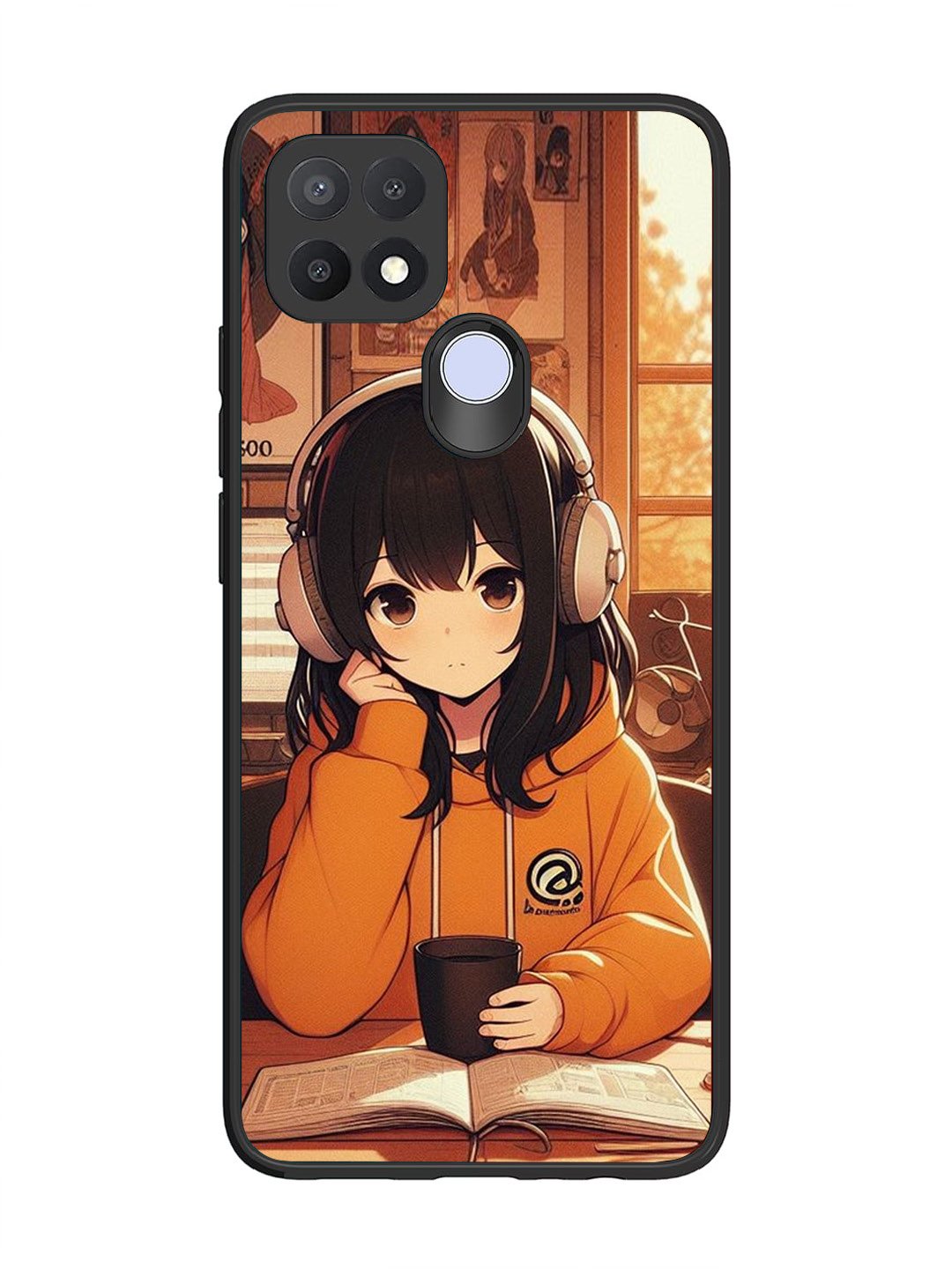Oppo A15 Cute Girl listening Music