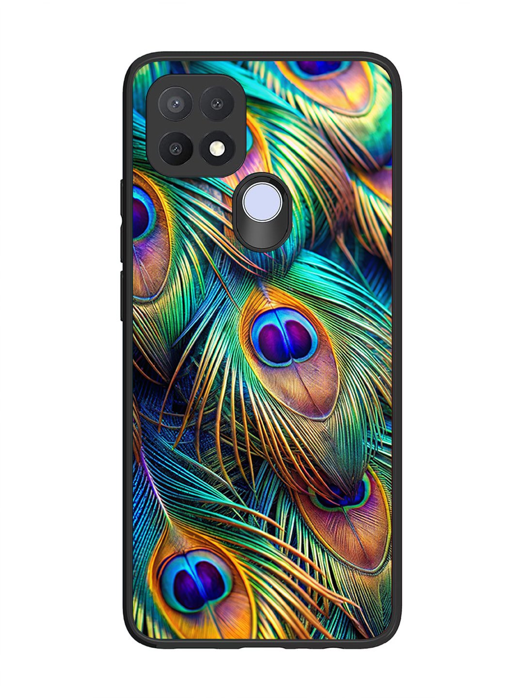 Oppo A15 peacock feather