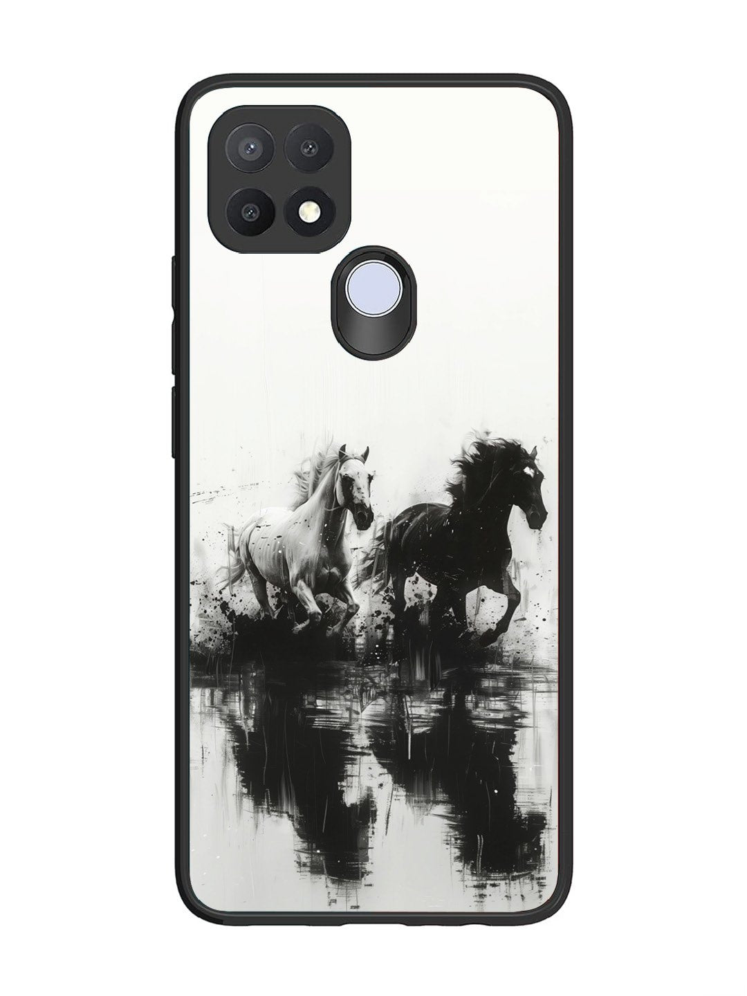 Oppo A15 Black & White Horse