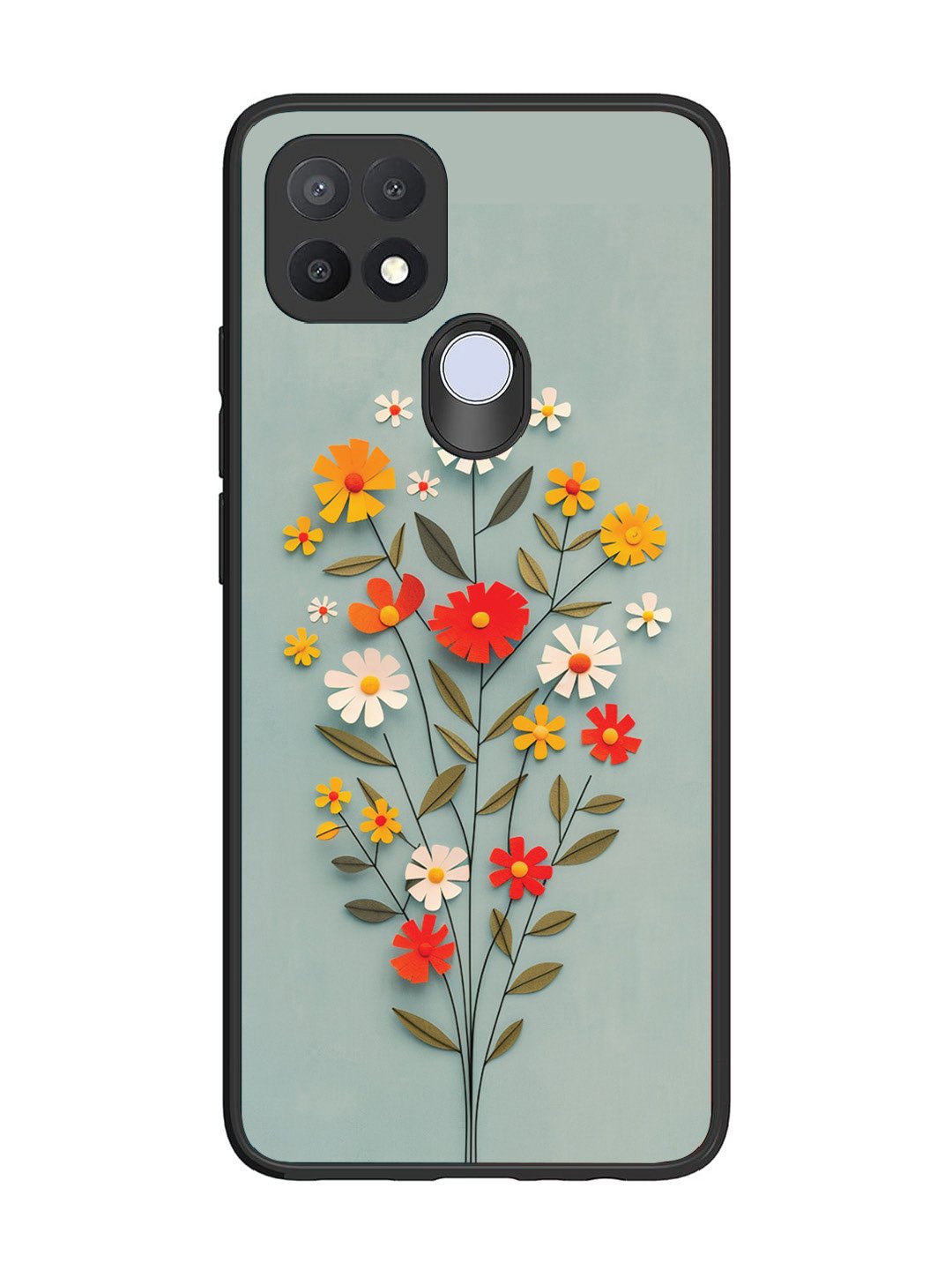 Oppo A15 Paper Flowers