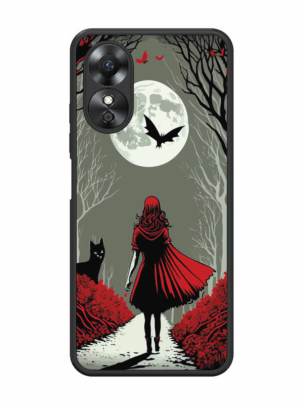 Oppo A17 Scarlet Girl in Red Forest