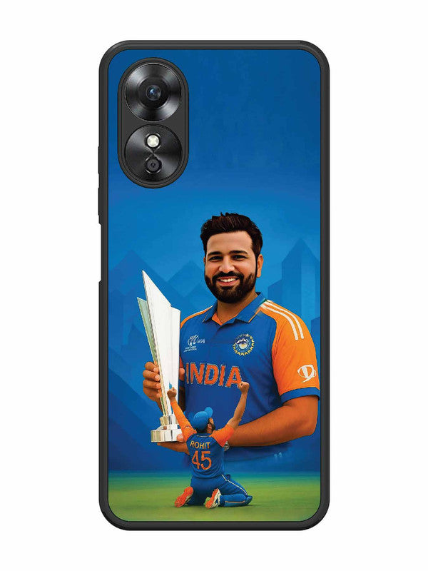 Oppo A17 Rohit Sharma Cricketer