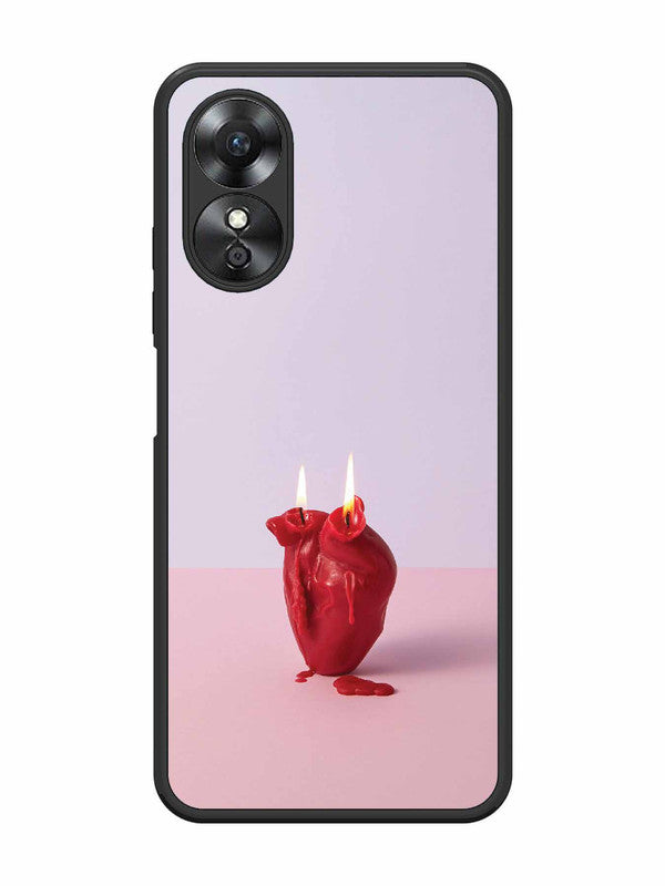 Oppo A17 A Lighted Heart Candle