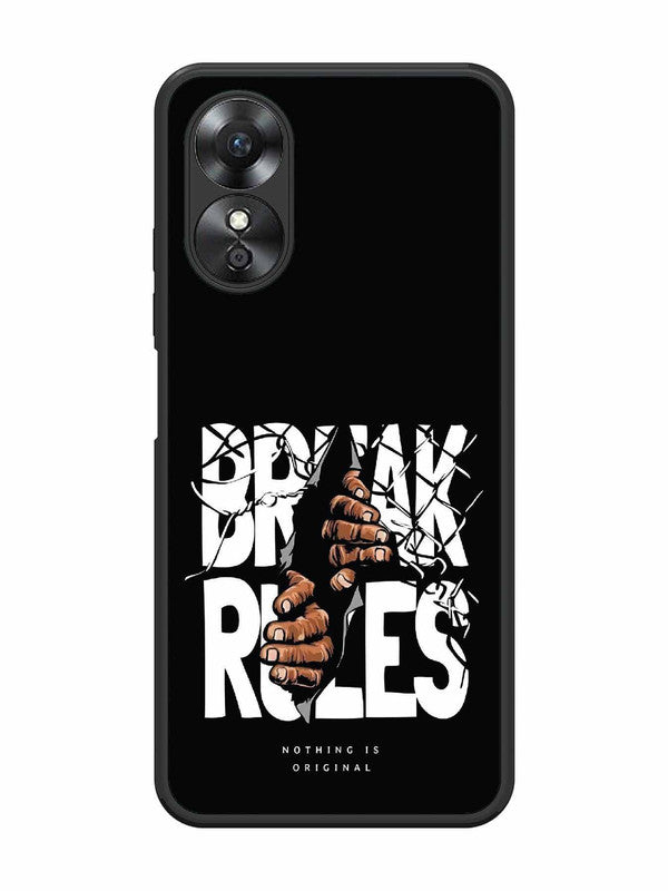 Oppo A17 Break Rules Gritty Typography Art