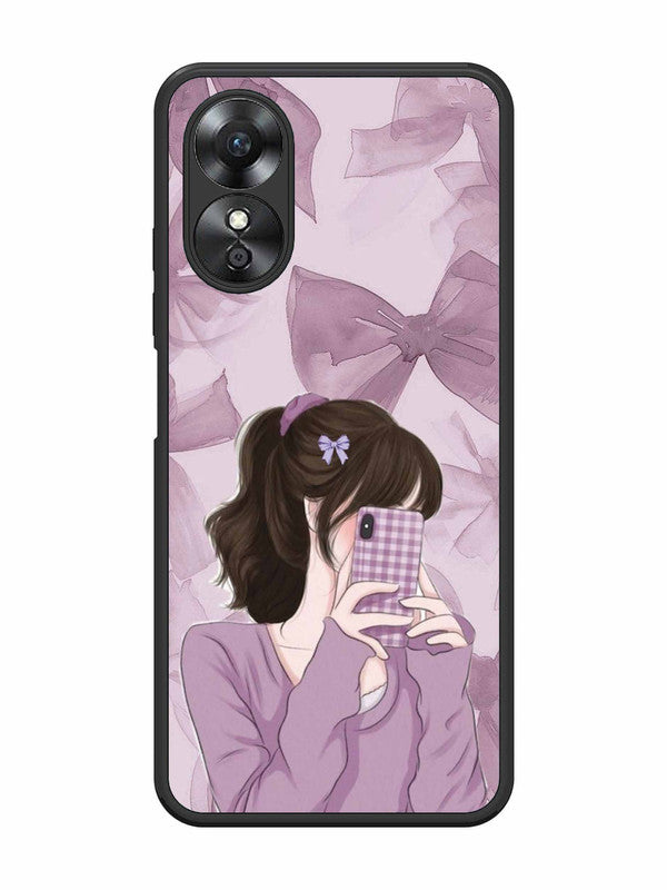 Oppo A17 Pinky Girl taking selfie