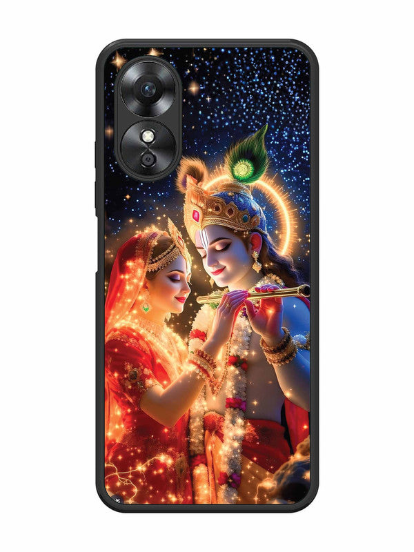 Oppo A17 Radha Krishna posing with flute