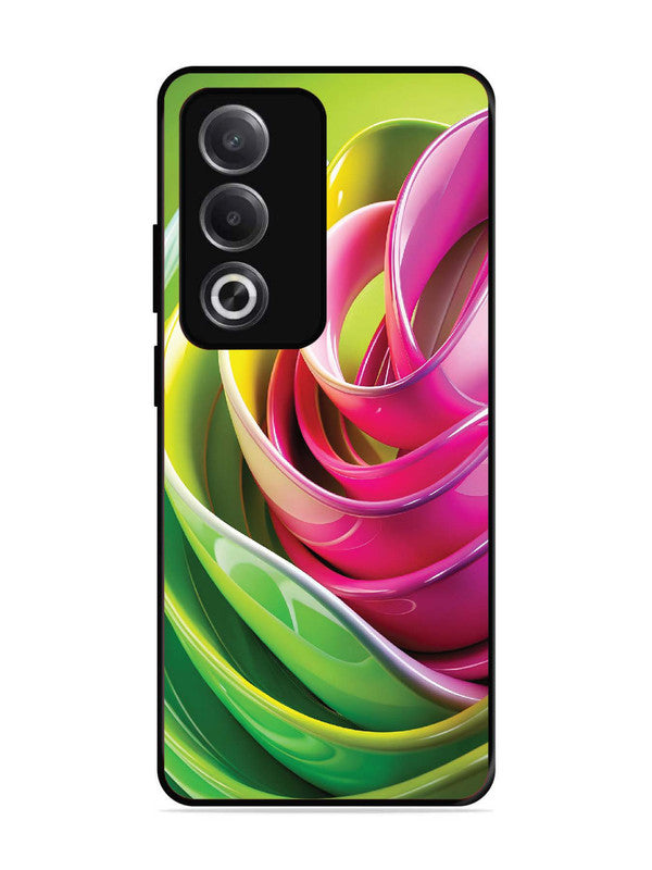 Oppo A3 Pro 5G Vibrant Swirl Glossy Ribbon Art