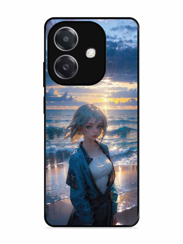 Oppo A3x Anime Girl Beach Ocean Waves