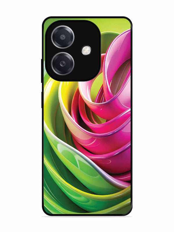 Oppo A3x Vibrant Swirl Glossy Ribbon Art