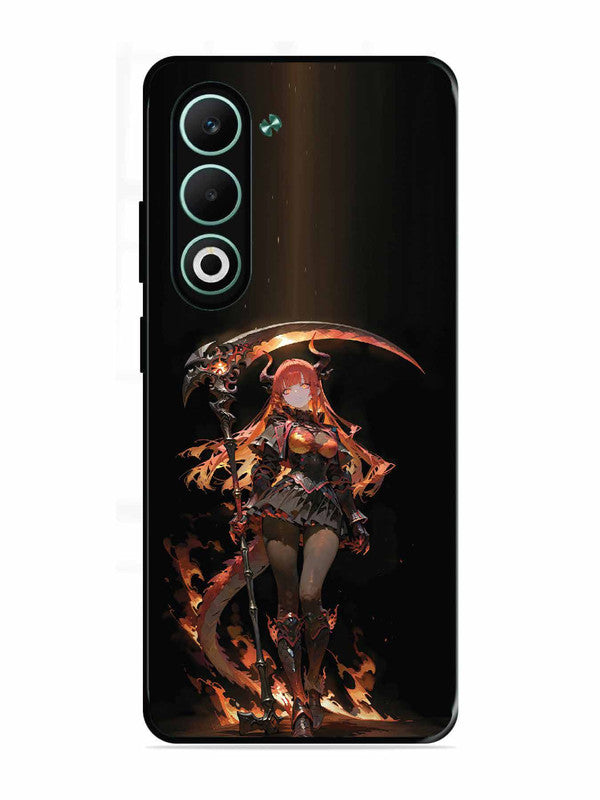 Oppo A5 5G anime-girl-sycthe-red-hair-horn