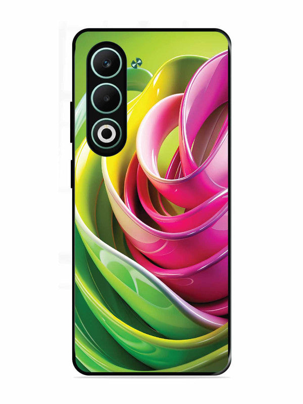Oppo A5 5G Vibrant Swirl Glossy Ribbon Art