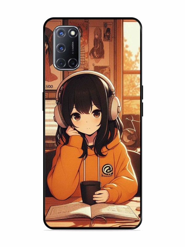 Oppo A52 Cute Girl listening Music