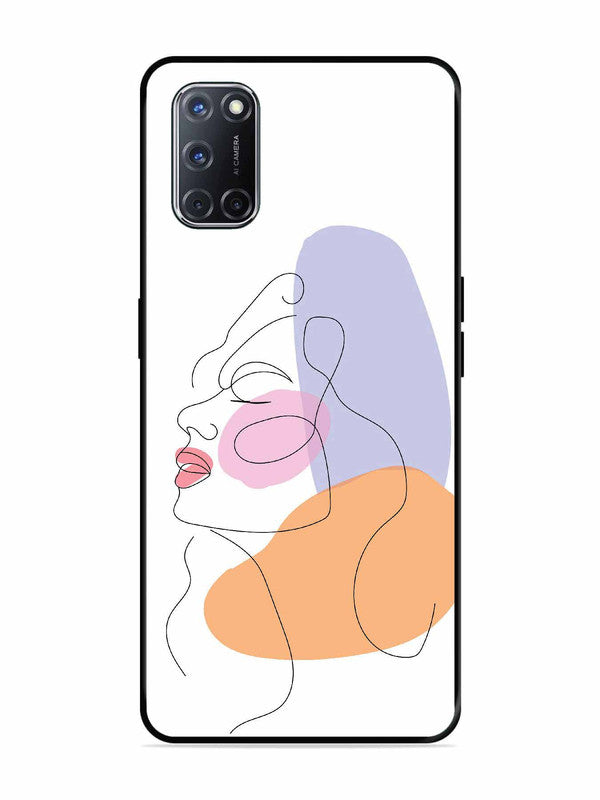 Oppo A52 Line Art Girl Face