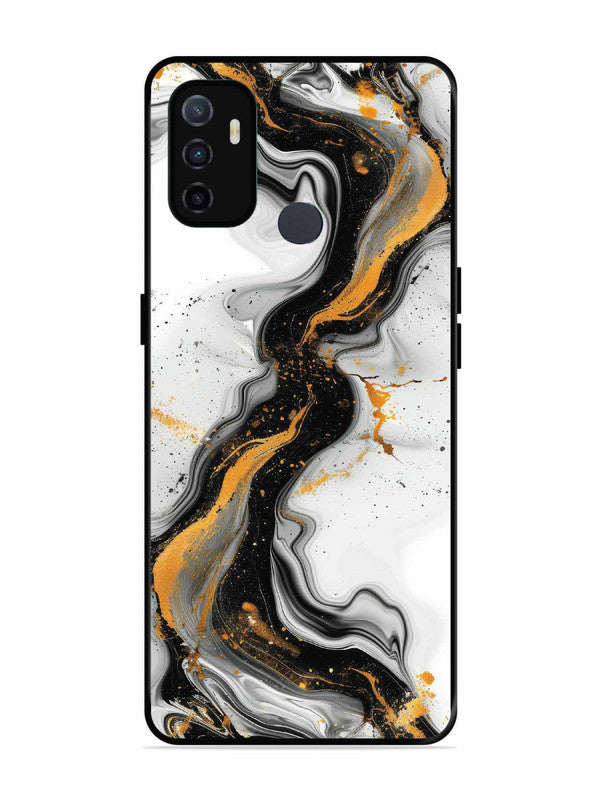 Oppo A53 Black And Golden Marble Essence