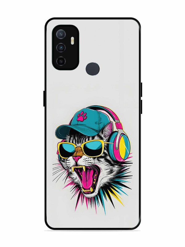 Oppo A53 Neon Pop Art DJ Cat Vibe