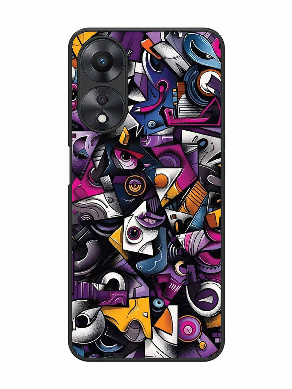 Oppo A58 5G Abstract Geometric Graffiti Chaos