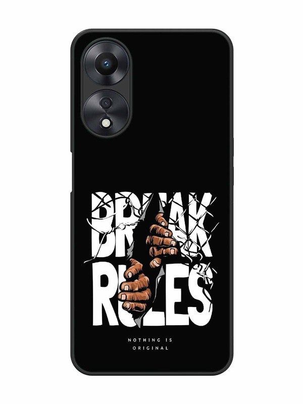 Oppo A58 5G Break Rules Gritty Typography Art