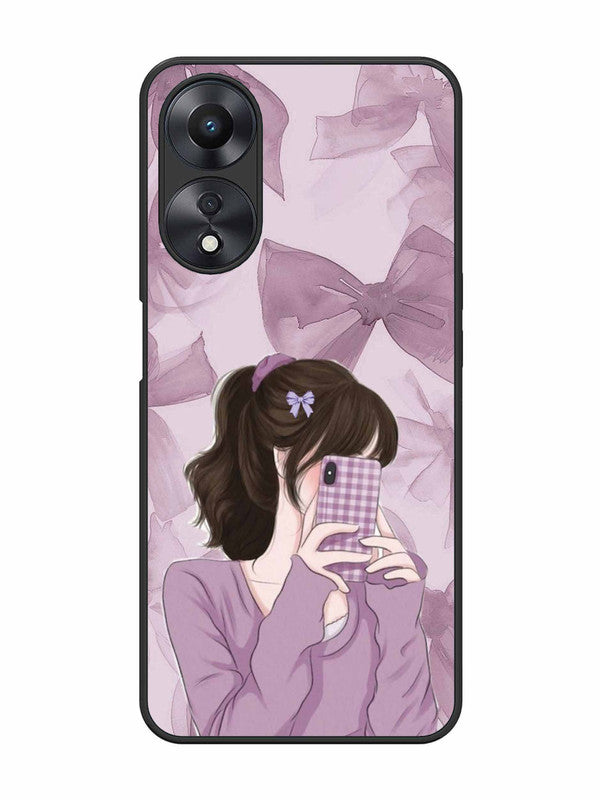Oppo A58 5G Pinky Girl taking selfie