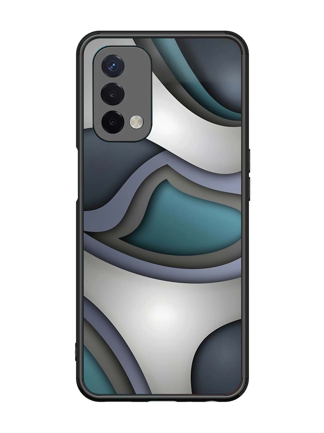 Oppo A74 5G Slate Blue Gradient Wave