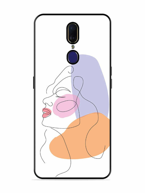 Oppo F11 Line Art Girl Face