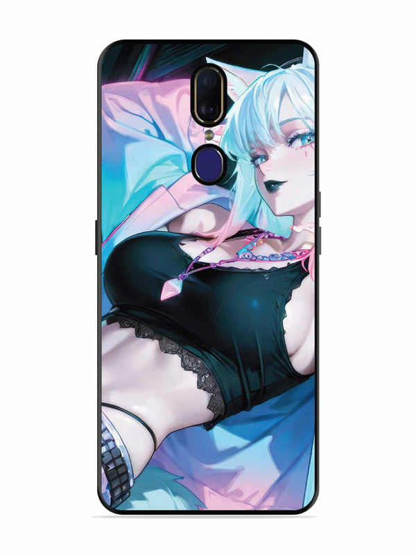 Oppo F11 anime girl fox headpohone white Hair