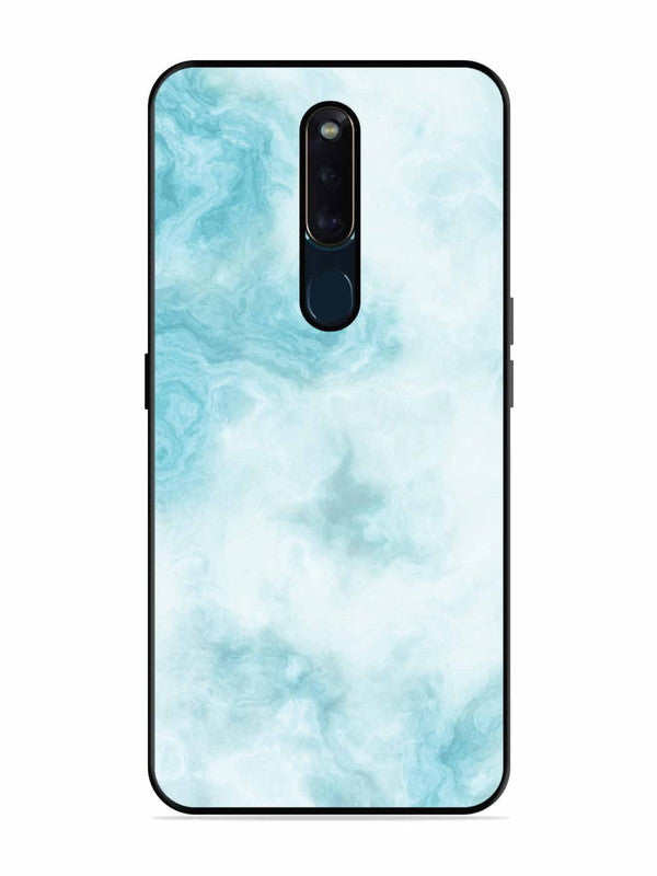 Oppo F11 Pro Light Blue with White Ocean Marble