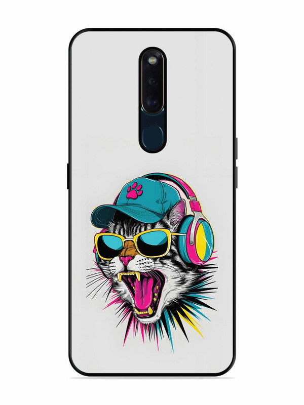 Oppo F11 Pro Neon Pop Art DJ Cat Vibe