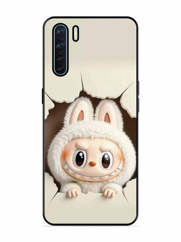 Oppo F15 Labubu from Cracked Wall