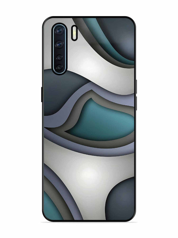 Oppo F15 Slate Blue Gradient Wave