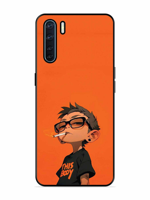 Oppo F15 Vibrant Orange Attitude Cartoon