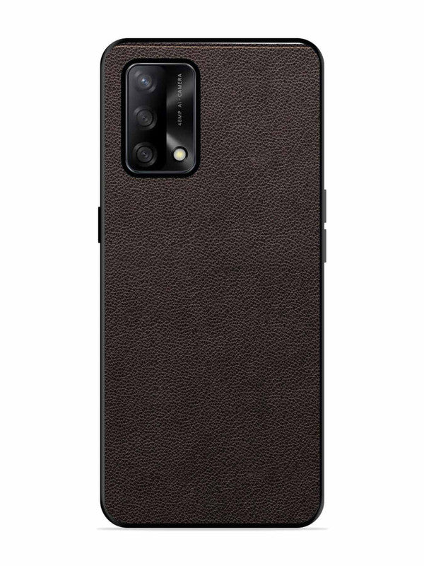 Oppo F19 Print of Brown Leather Pattern