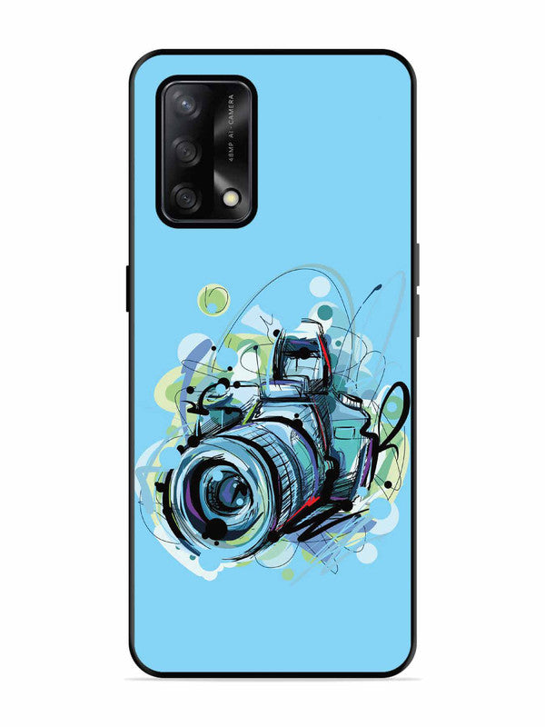 Oppo F19 Camera Blue Background