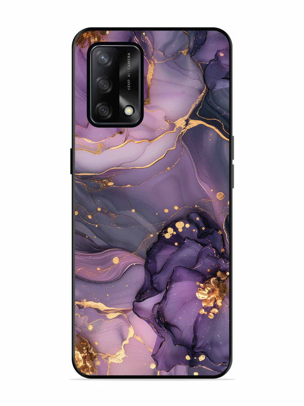 Oppo F19 Royal Orchid Theme Marble