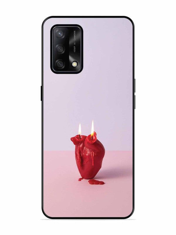 Oppo F19 A Lighted Heart Candle
