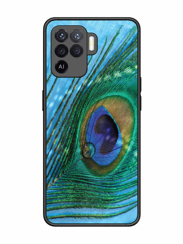 Oppo F19 Pro A drop on Peacock Feather