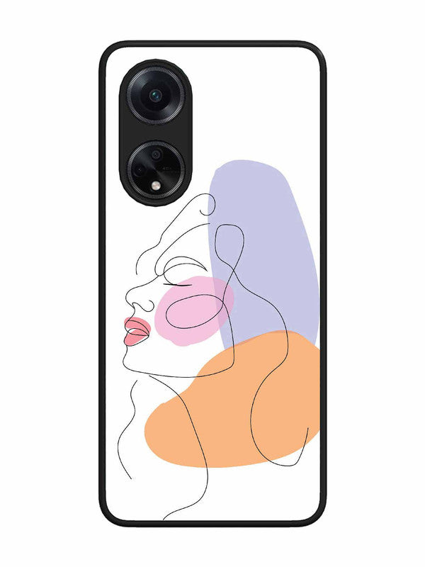 Oppo F23 5G Line Art Girl Face