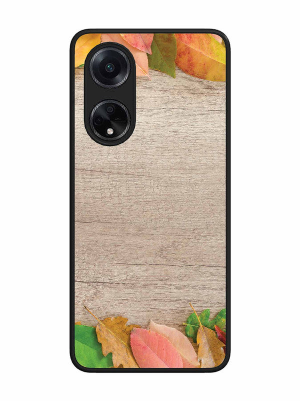 Oppo F23 5G Autumn Leafs On Wooden Table