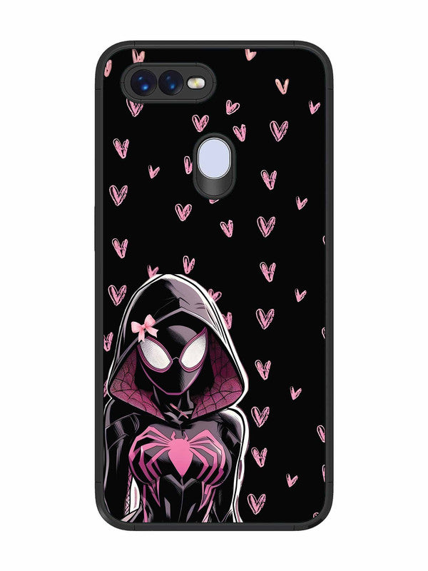 Oppo F9 Spidergirl with hearts